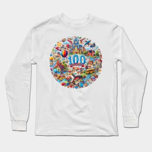 Funny 100 days of school adventure Long Sleeve T-Shirt